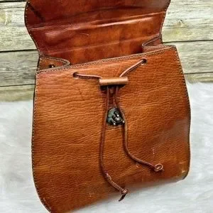 Milly 1920 Tan Brown Genuine Leather Drawstring Small Sling Backpack Milly | Bags | Milly 92 Tan Brown Genuine Leather Drawstring  main image 4